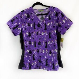 Greentown Halloween Women’s Scrub Top Size XL